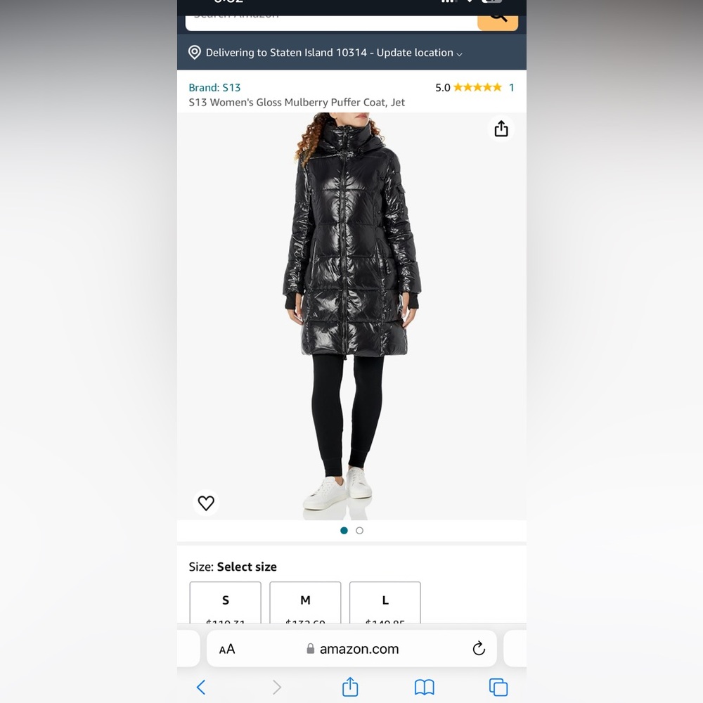 Used S13 New York women down jacket